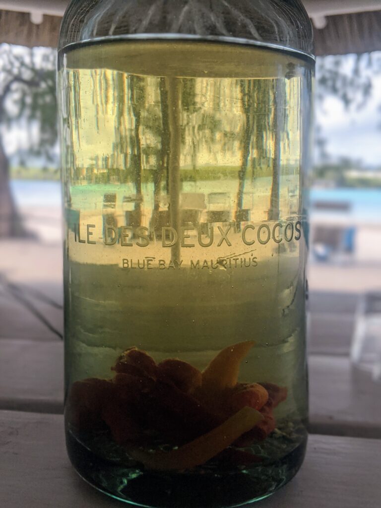 Rum tasting on Ile des Deux Cocos