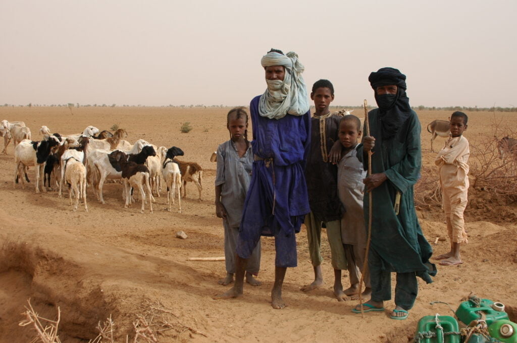 Tuaregs in the desert