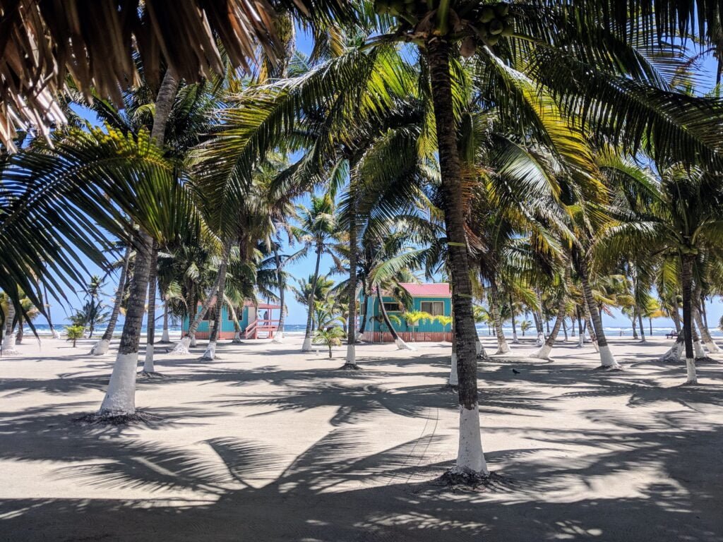 Colorful cottages at the Blue Marlin Beach Resort in South Water Caye