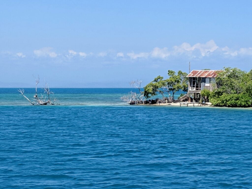 Deserted island in Belize