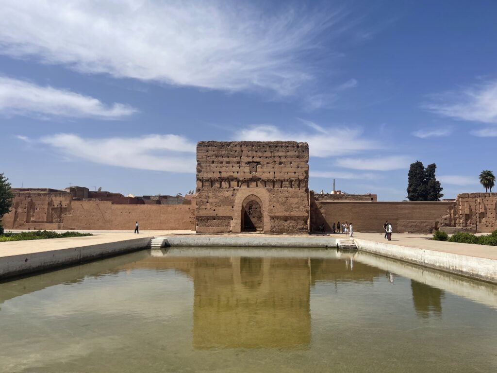 Basin and underground passages of the El Badi Palace