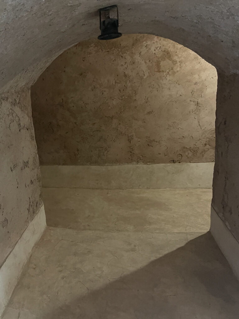 Basin and underground passages of the El Badi Palace