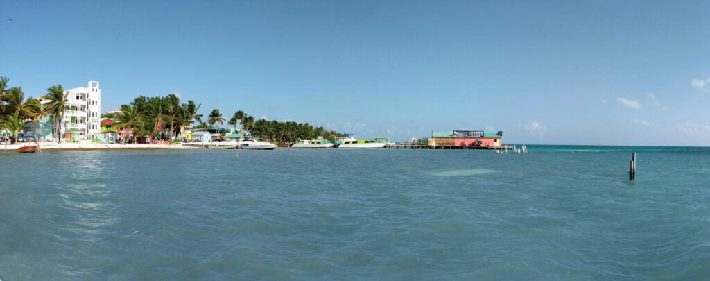 Caye Caulker from the water taxi