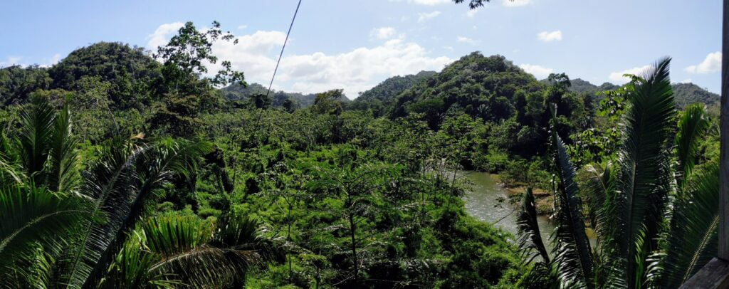 Ziplining near Belize City