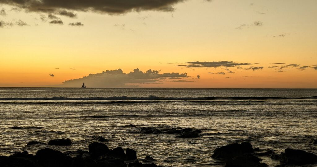 Coucher de soleil à Tamarin, Maurice