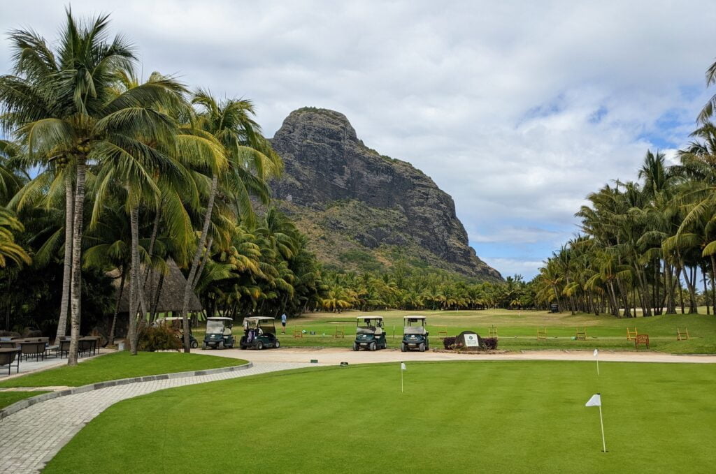 View of Le Morne from Golf Paradis (Mauritius)