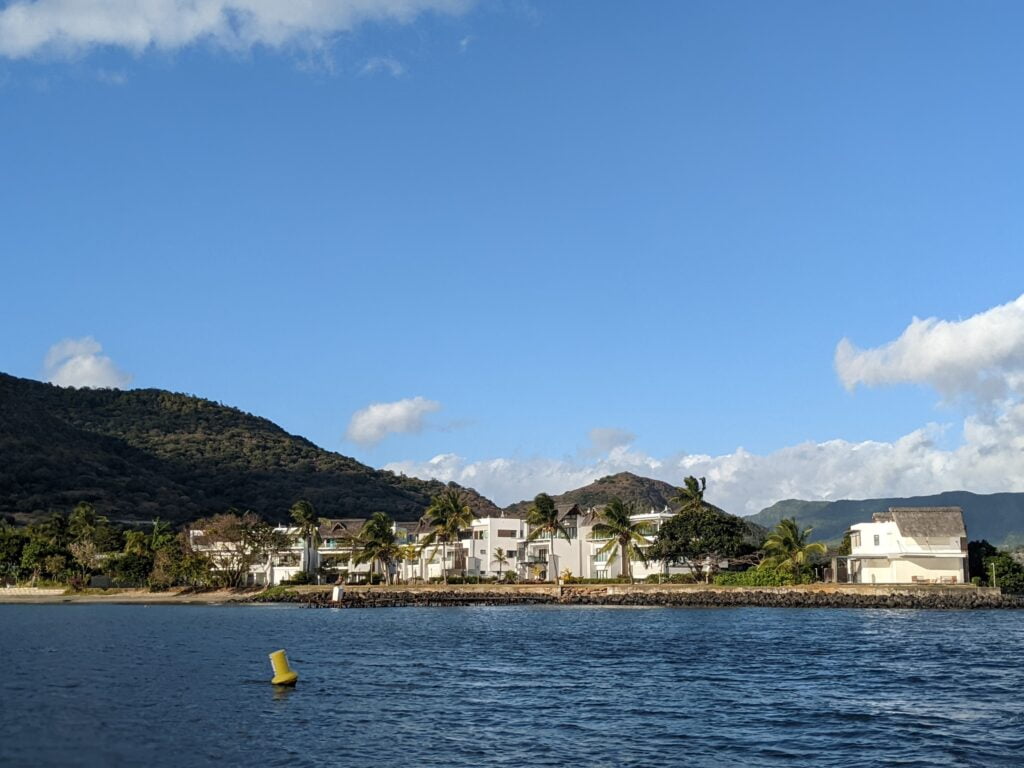 Catamaran's cruise along the coast