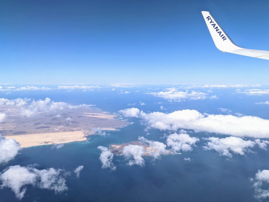 Vue aérienne de Fuerteventura