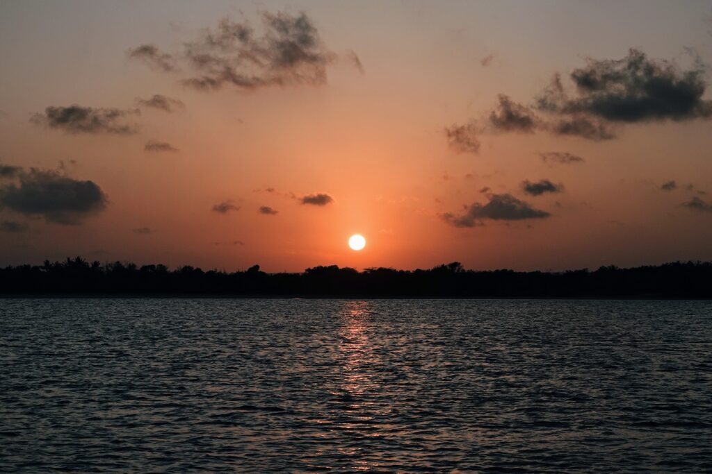 Coucher de soleil sur Mida Creek