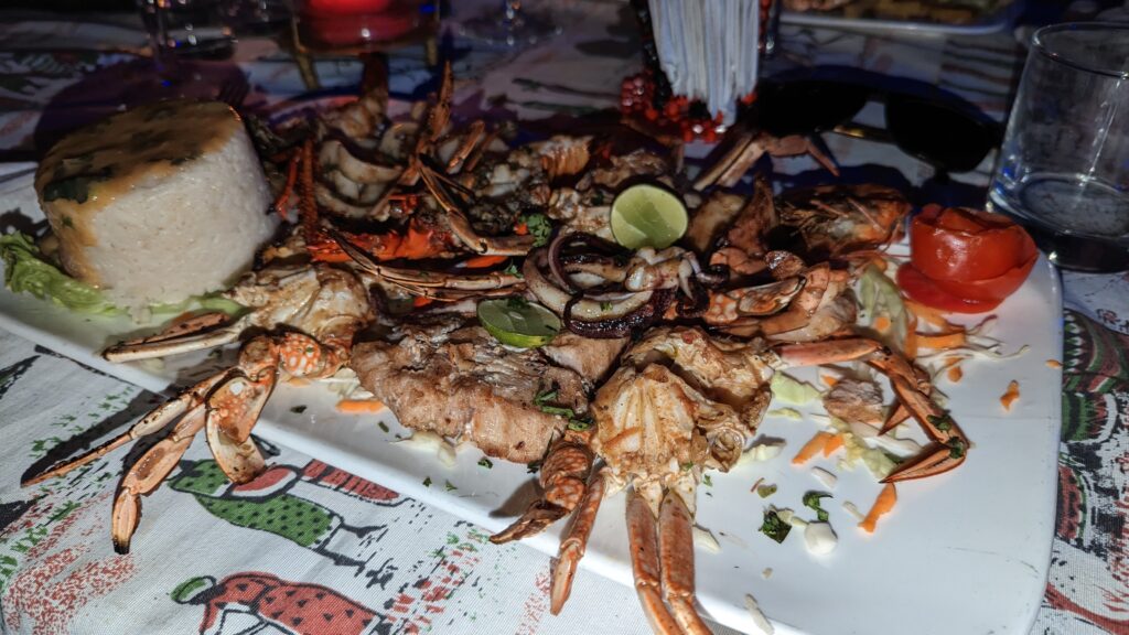 Mixed seafood grill au Crab Shack, Watamu