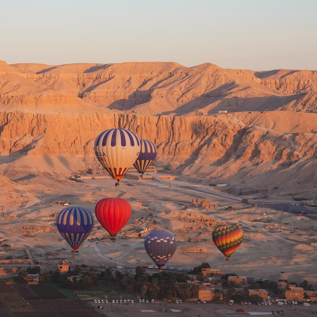 Vol en montgolfière, Louxor, Egypte